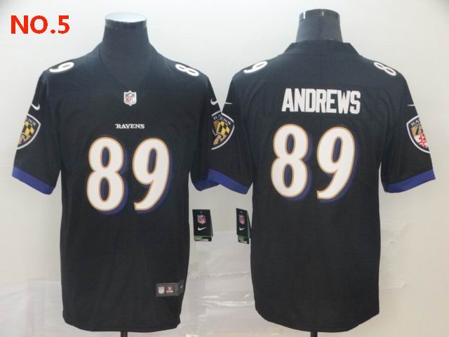 Men's Baltimore Ravens 89 Mark Andrews Jersey NO.5;